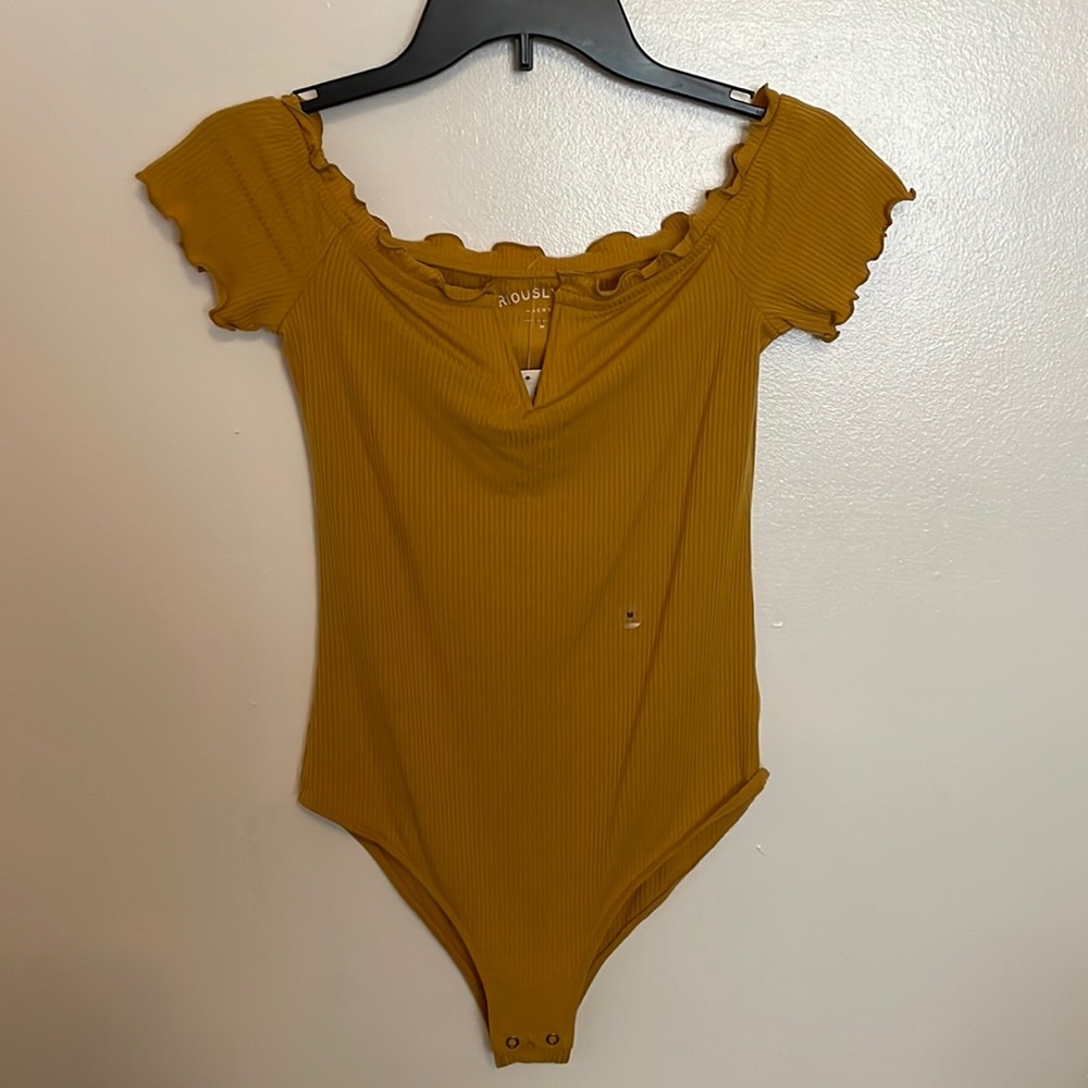 Aeropostale Mustard Yellow Bodysuit